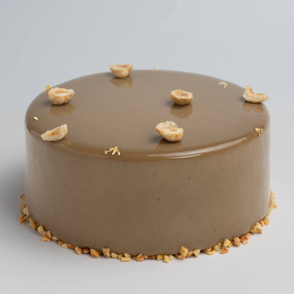 Hazelnut Hojicha mousse